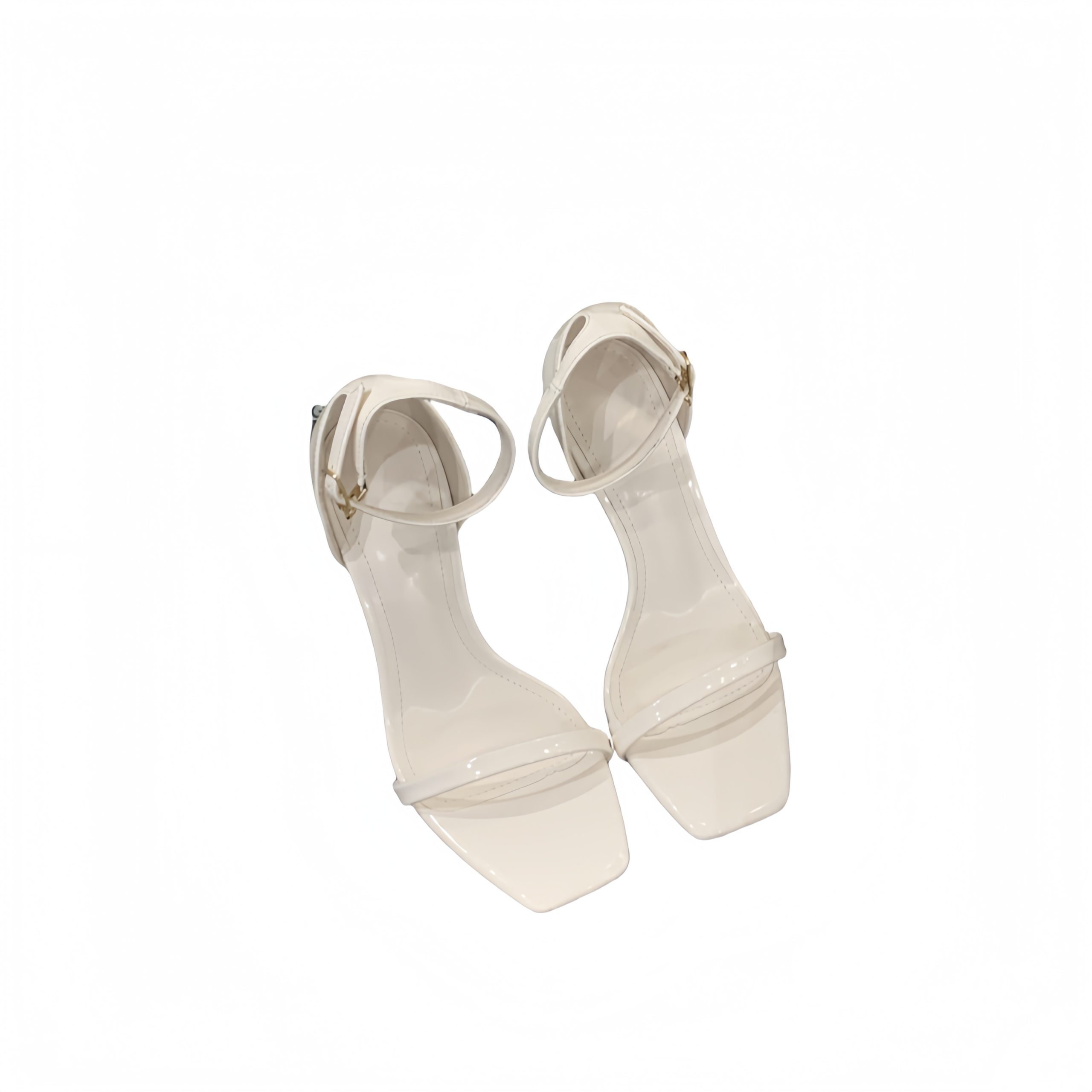 Miting Yujie Premium One-Strap High Heels Summer New Letter Heel Sexy Open-Toe Wine Red Sandals - Image 5