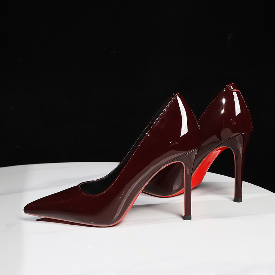 BIGWOOD Women's Patent Leather Pointed Toe High Heel Shoes - 10cm Stiletto, Red, Sizes 34-40 - Image 4
