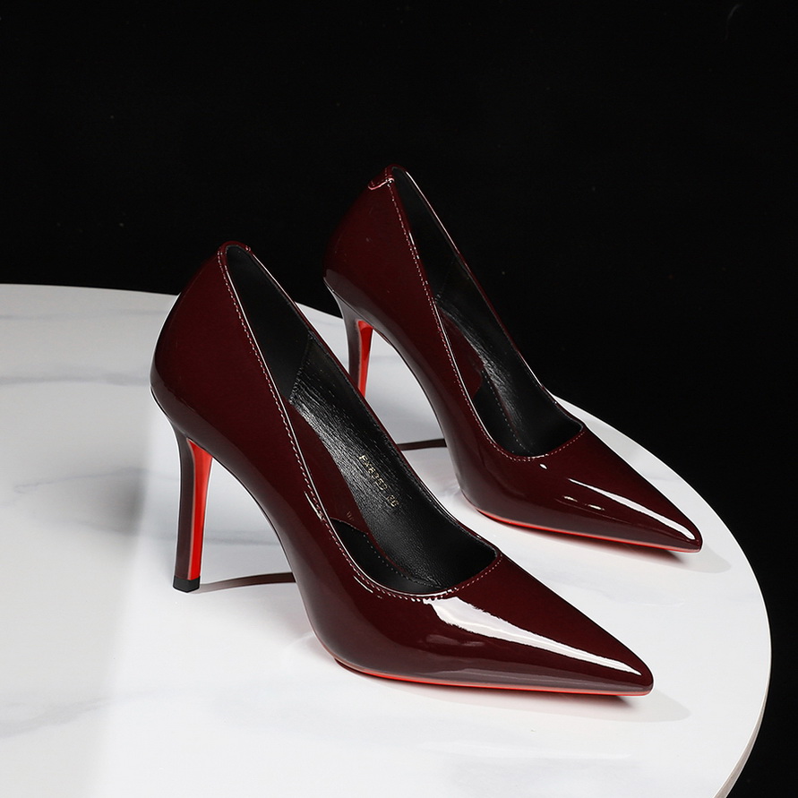 BIGWOOD Women's Patent Leather Pointed Toe High Heel Shoes - 10cm Stiletto, Red, Sizes 34-40 - Image 3